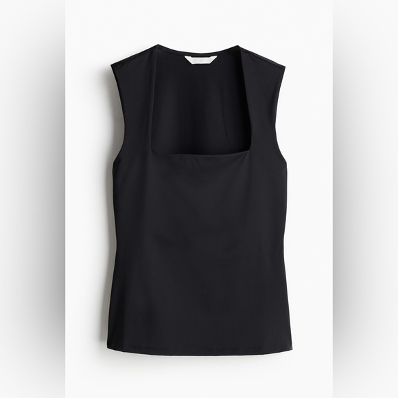 H&M Tops - Two pack Black and Cream Sqaure Neck Tank Tops